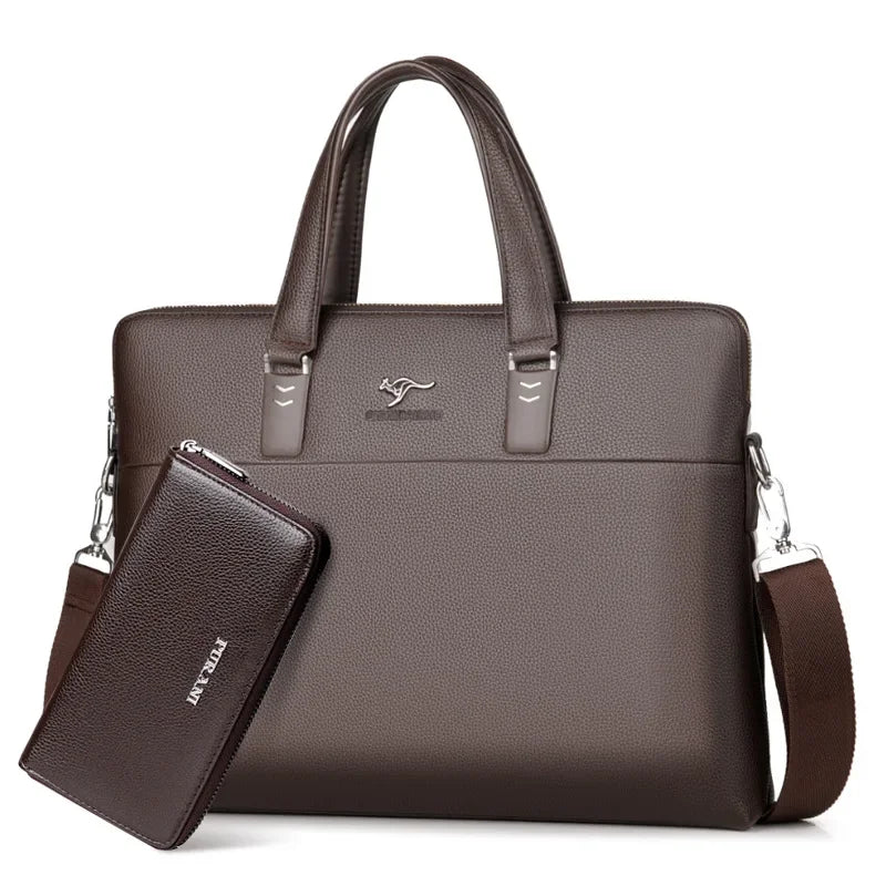 Large Capacity Waterproof Business Man's Briefcase Horizontal Style Computer Bag Handbag for Commercial Use in China
