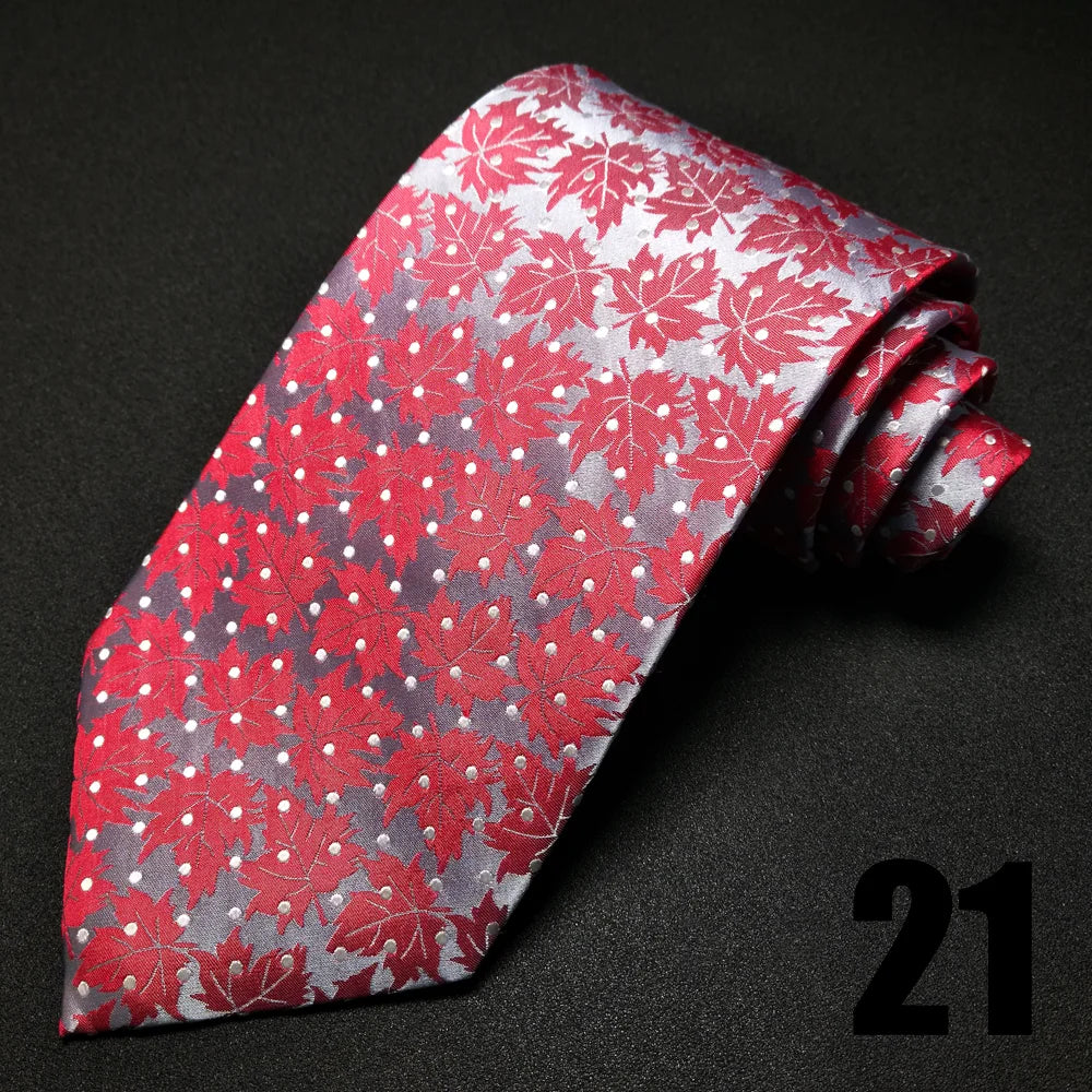 Men's Silk Jacquard Necktie – 10cm Wide Business & Wedding Tie