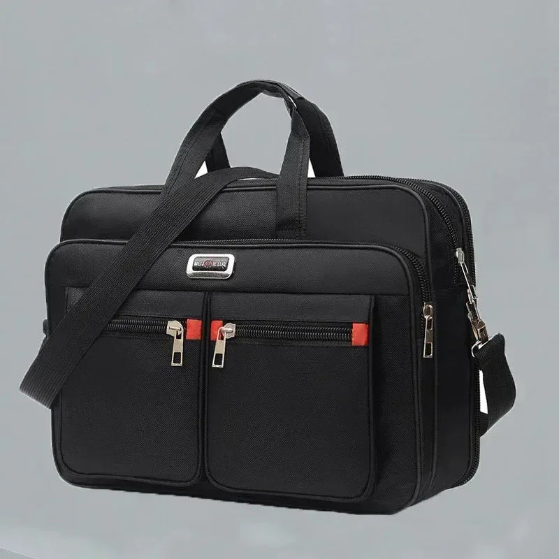 Large Capacity Business Briefcase — Multi-Pocket, Shoulder & Hand Carry