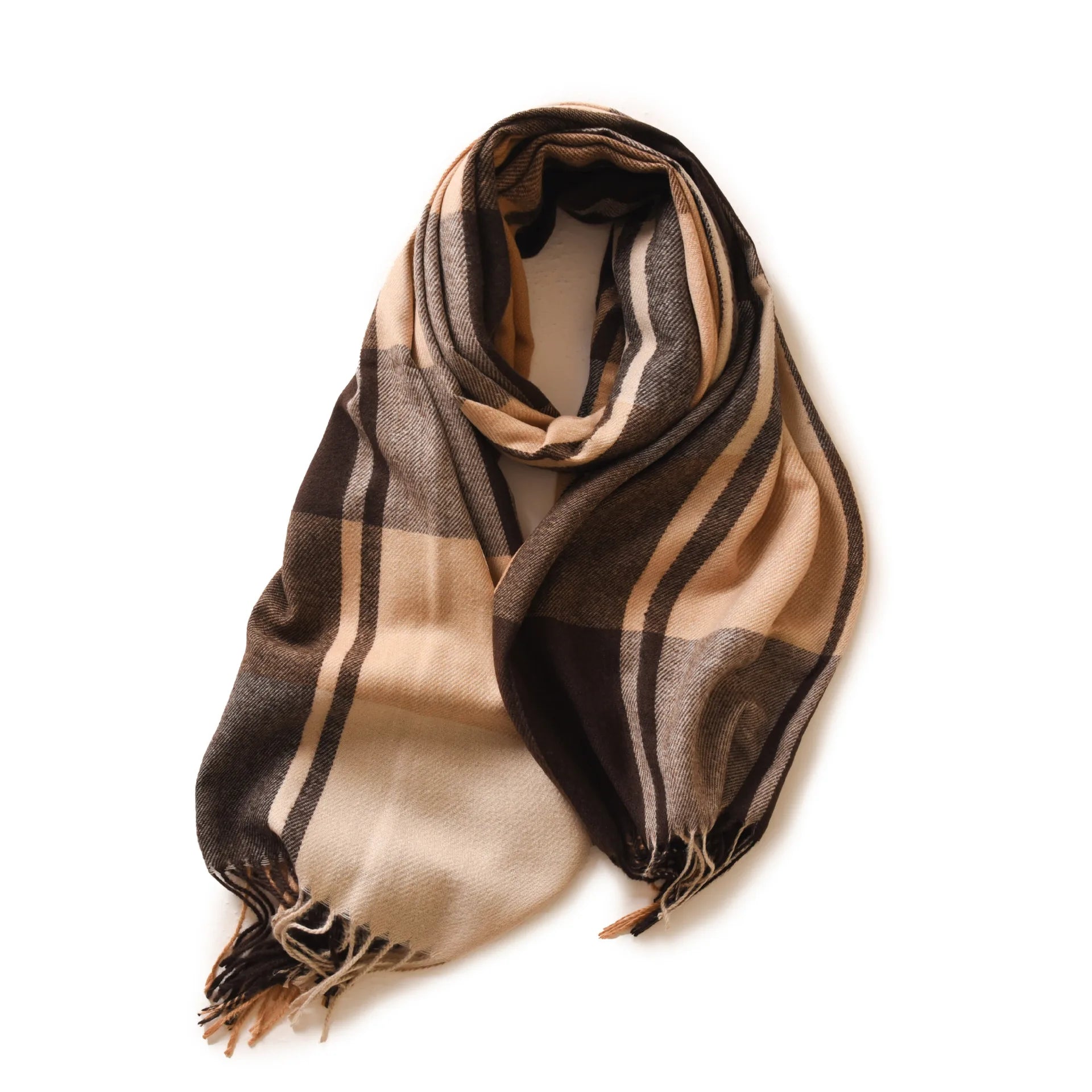 Men's Soft Winter Scarf | Warm Tassel Wrap & Shawl
