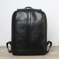 Men's Genuine Leather Backpack – Vintage Natural Cowhide, 15.6" Laptop & 13" Tablet, Handmade