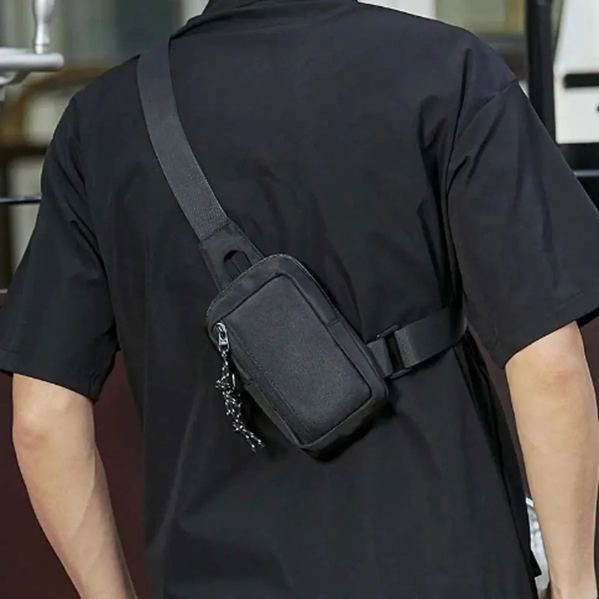 Men's Canvas Mini Satchel – Casual Crossbody, Chest & Shoulder Bag