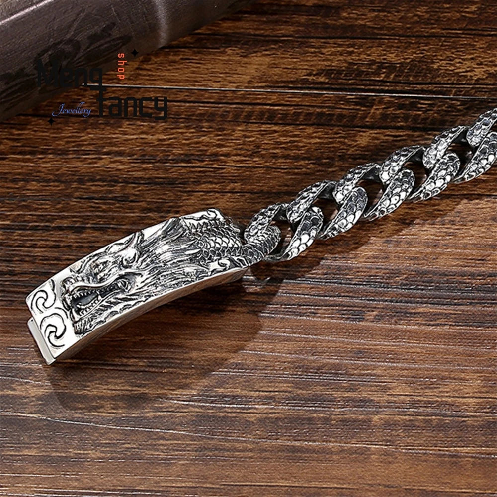 Best - Selling Handcrafted Personalized Powerful Men's Bracelet Accessory Made Of Antique Silver Luxury Quality Jewelry Elegant