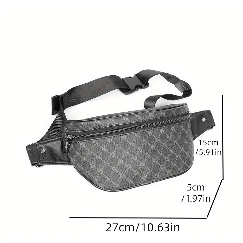 Men's PU Leather Chest & Sling Bag – Multifunction Crossbody & Waist Pack