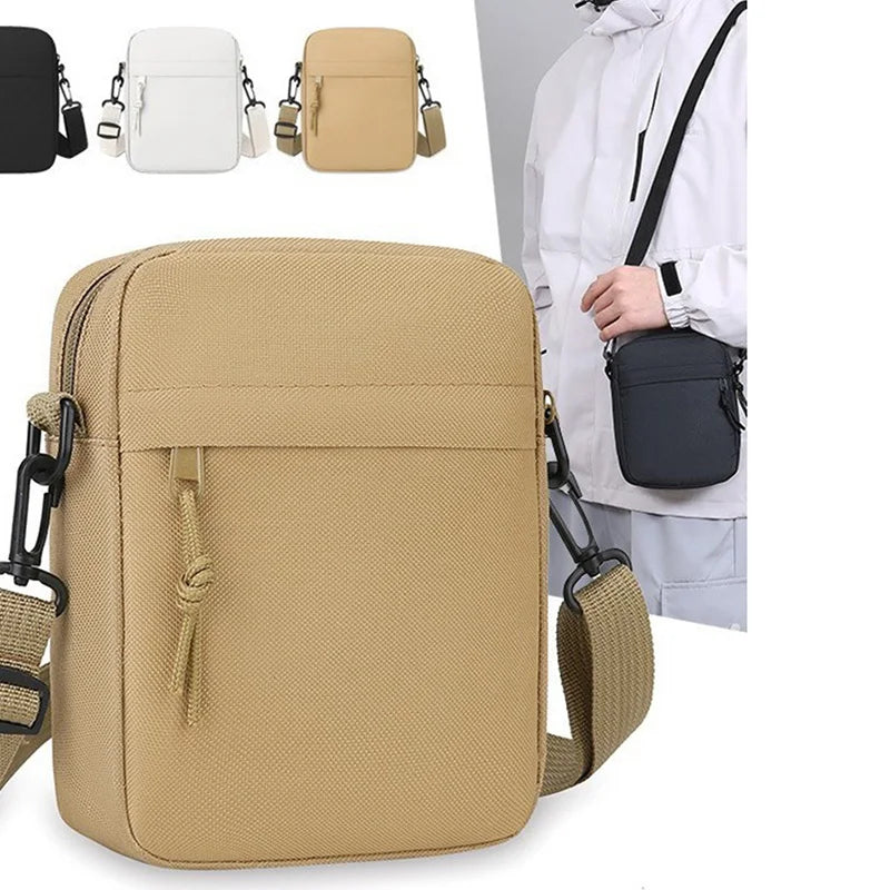 Lightweight Nylon Crossbody Bag – Compact Unisex Phone & Shoulder Bag