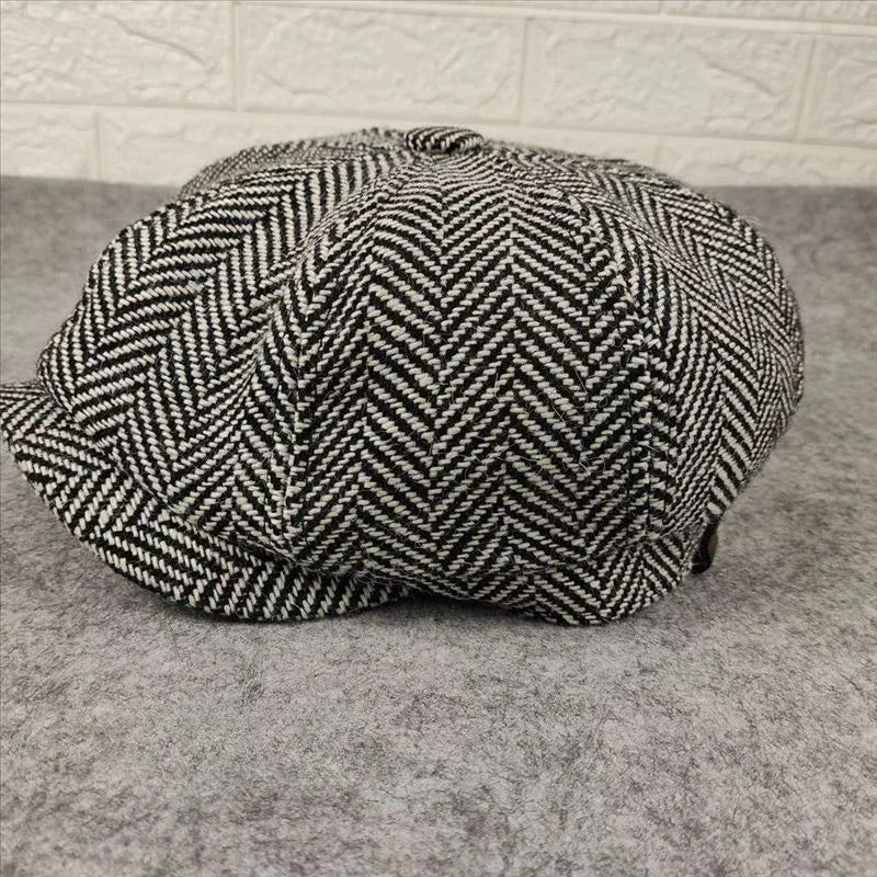 Men's Herringbone Newsboy Cap – Large Fit
