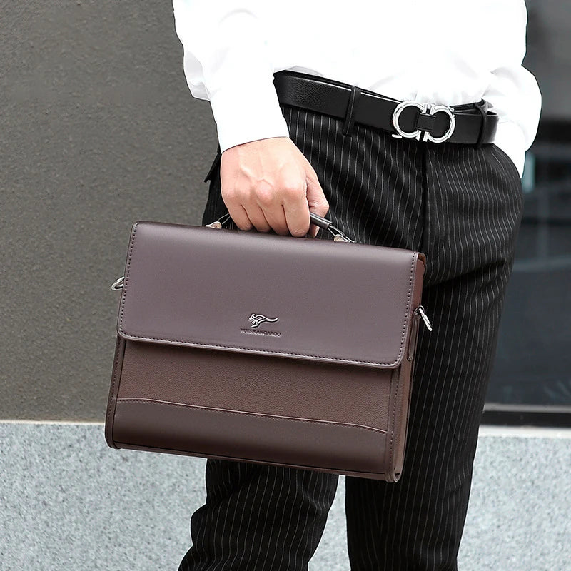 Executive Briefcase for Men — Business Shoulder Bag & iPad Crossbody with Document Compartment