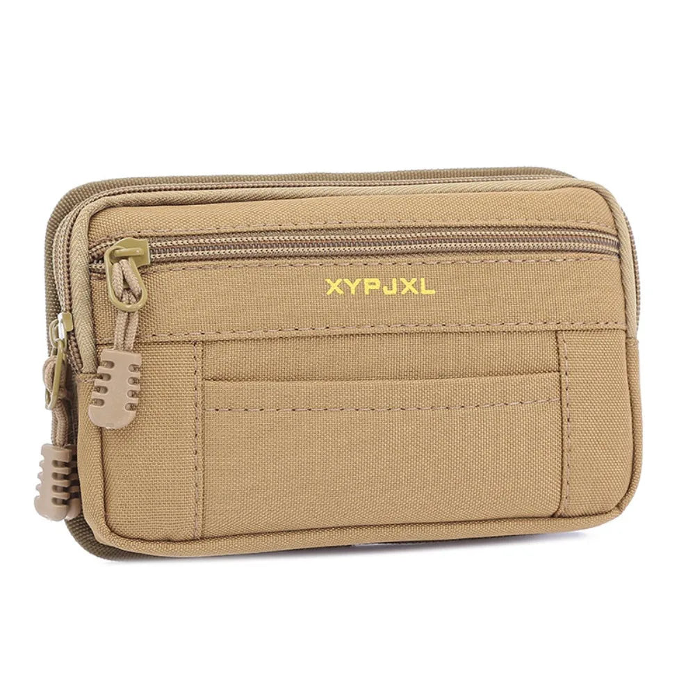 Men's Canvas Bum Bag – Multi-Compartment Waist Pack with Phone Holder