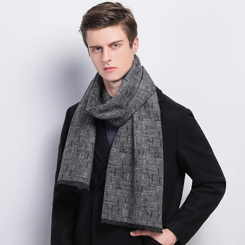 Men's Plaid Cashmere Scarf – Long Wrap