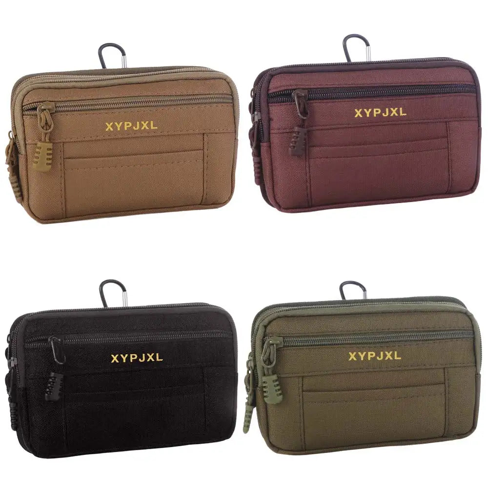 Men's Canvas Bum Bag – Multi-Compartment Waist Pack with Phone Holder
