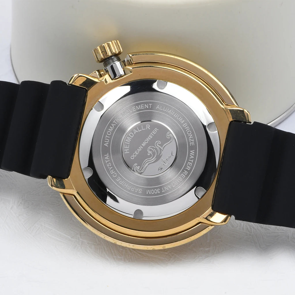 HEIMDALLR Men Diver Watch 47mm Bronze Tuna Automatic Mechanical Wristwatch 30ATM Waterproof C3 Luminous Sapphire NH35