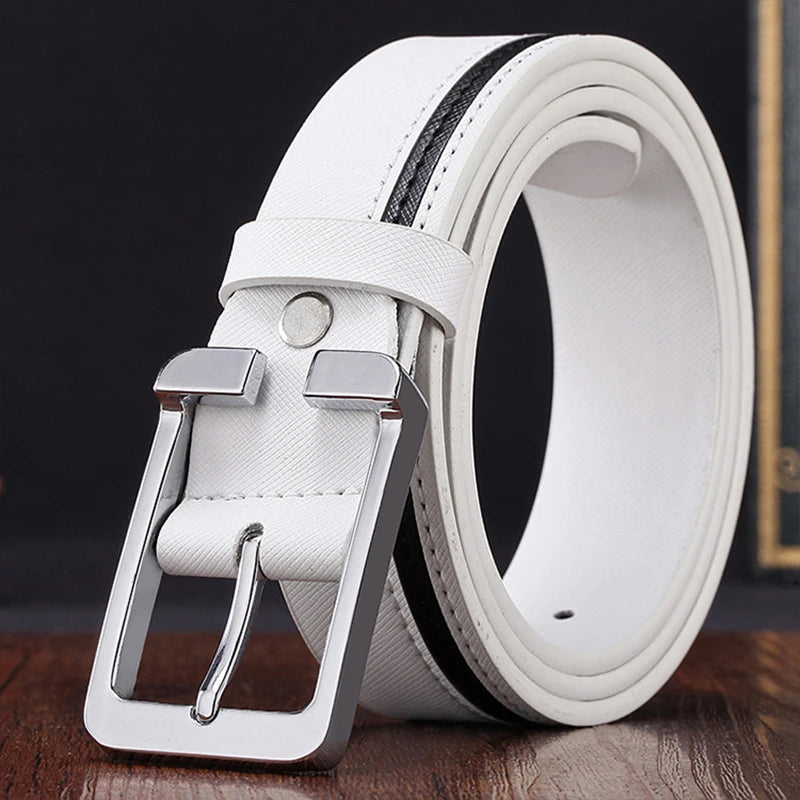 Men's Leather Pin Buckle Belt – Classic & Casual
