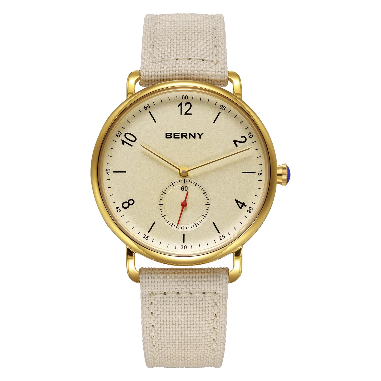 BERNY 2929CS Smart Casual Quartz Watch | Miyota 1L45 | 5ATM | Quick-Release Canvas Strap