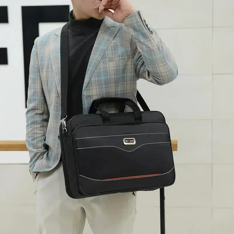Large Capacity Business Briefcase — Multi-Pocket, Shoulder & Hand Carry