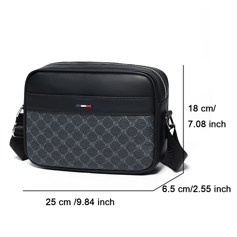 Men's PU Leather Crossbody & Messenger Bag – Casual Sling & Shoulder Bag