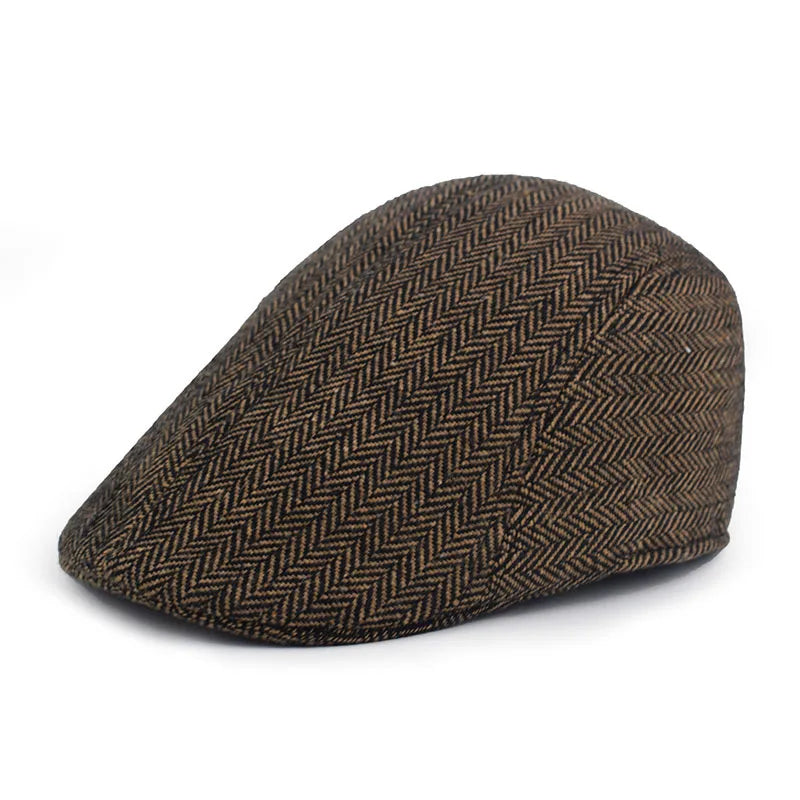 Unisex Stretch Beret – Classic Artist Painter Flat Cap for Autumn & Winter