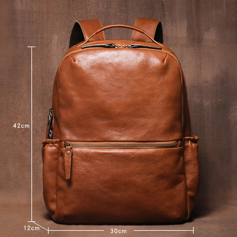 GURO Large Genuine Leather Laptop Backpack