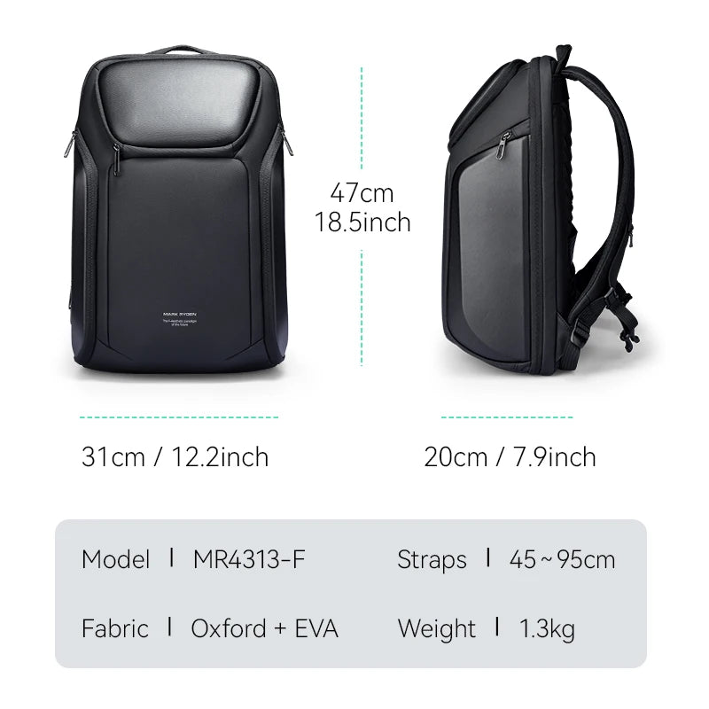 Mark Ryden MR4313 Hard Shell Business Backpack – EVA, Waterproof, 15.6" Laptop