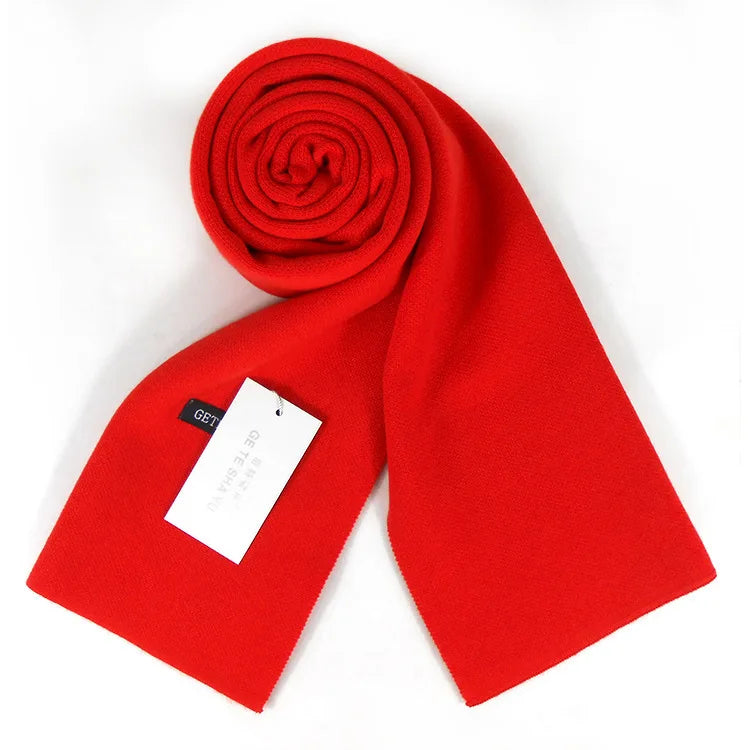 Men's Cashmere & Acrylic Scarf – Solid Colour