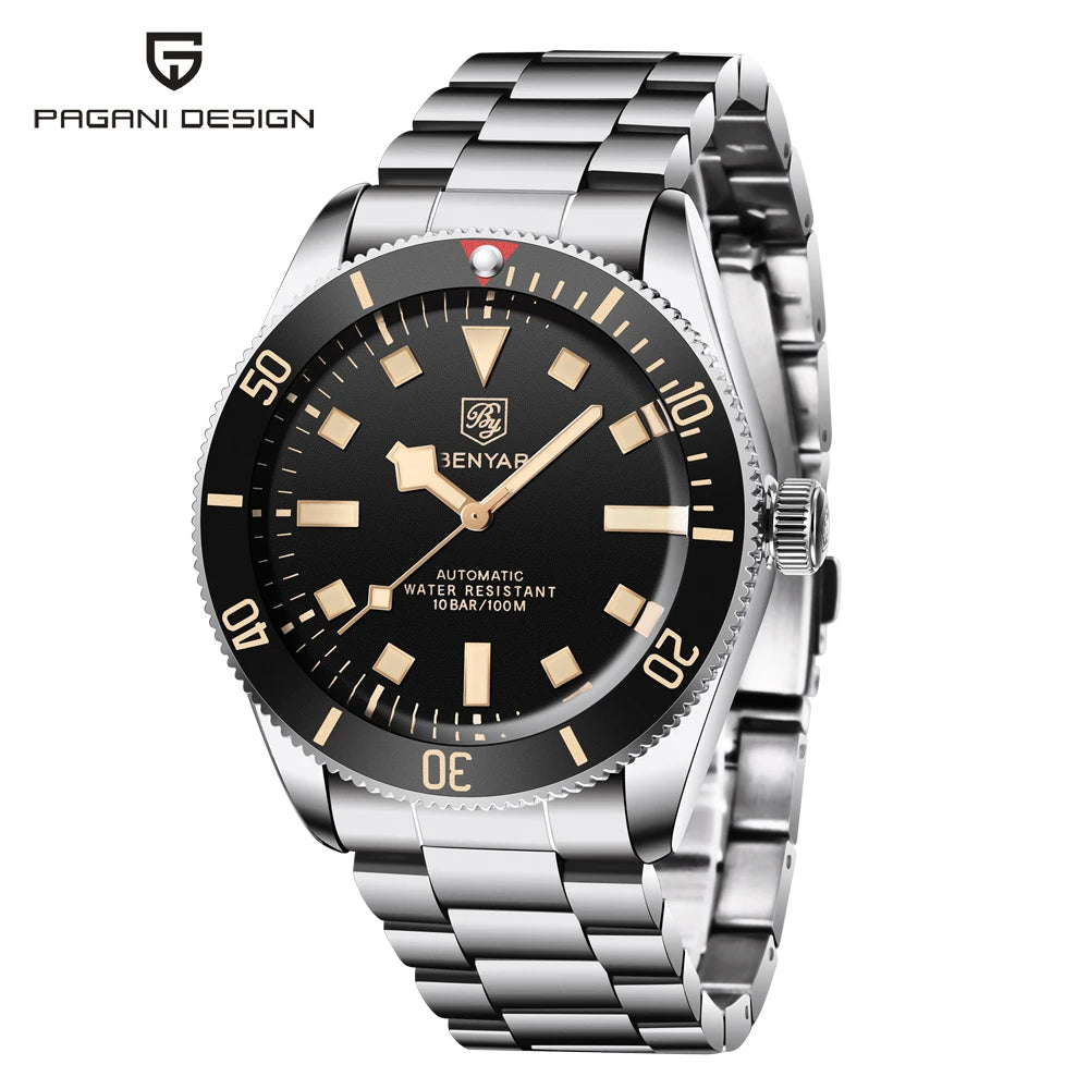 BENYAR BY-5179M Automatic Watch — BB58-Inspired Sport & Business, Super-LumiNova, 50M