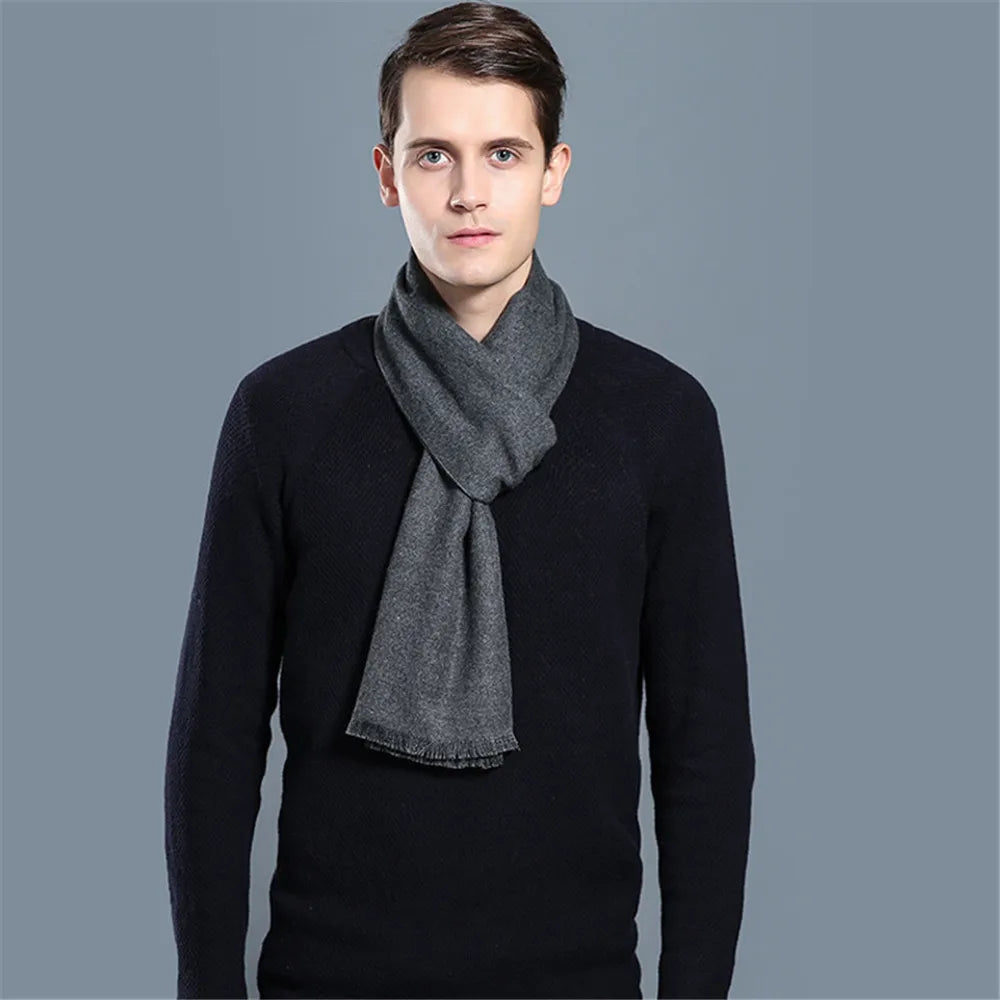 Men's Cashmere Blend Solid Scarf