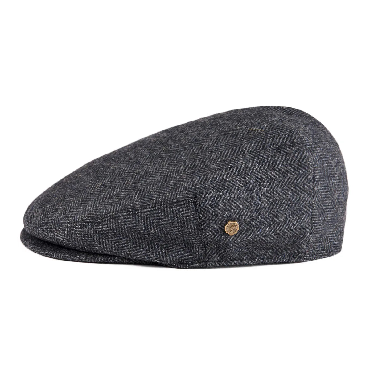 VOBOOM Wool Tweed Herringbone Flat Cap – Newsboy & Ivy Hat for Men & Women