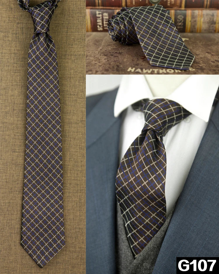 100% Silk Men's Necktie – Multi-Pattern Collection