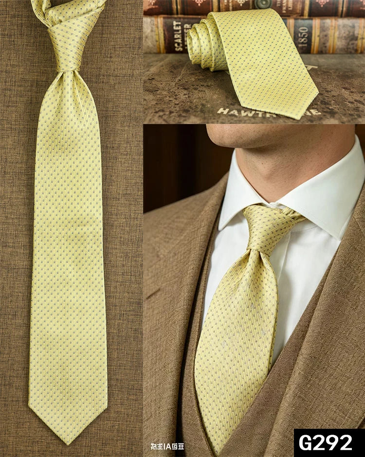 100% Silk Men's Necktie – Multi-Pattern Collection