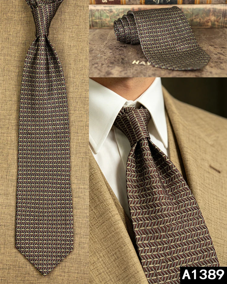 100% Silk Men's Printed Necktie – Vintage & Novelty Collection