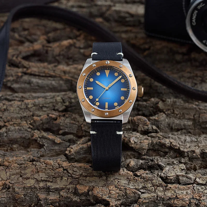 BALTANY B4030 Bronze Automatic Watch – Seiko NH38, Sapphire Crystal, 200m Water Resistant