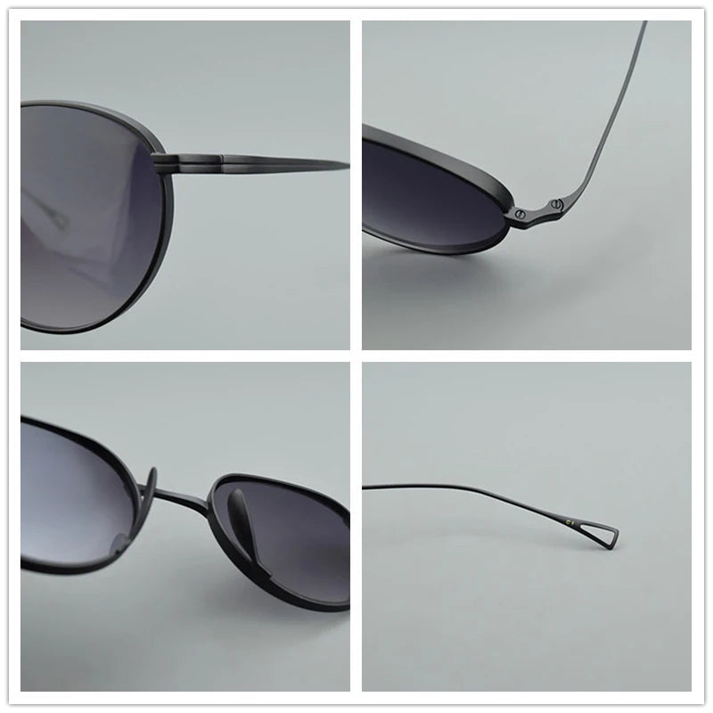 TAG Hezekiah KMN113 Titanium Oval Sunglasses