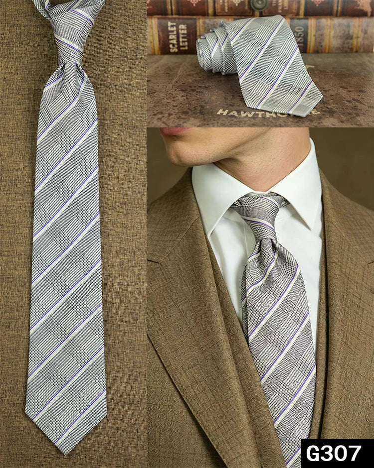 100% Silk Men's Necktie – Multi-Pattern Collection