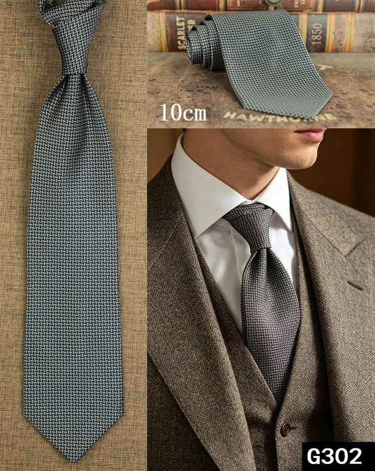 100% Silk Men's Necktie – Multi-Pattern Collection