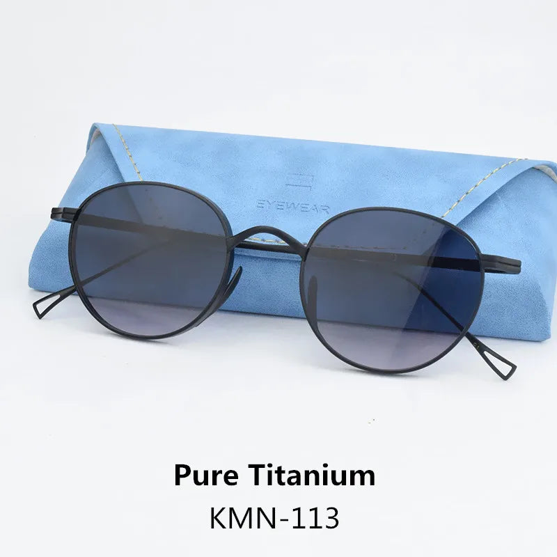 TAG Hezekiah KMN113 Titanium Oval Sunglasses