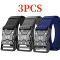 3 pairs of men's nylon belts, outdoor sports casual work pants jeans belt, suitable for daily commuting, suitable for holiday gi