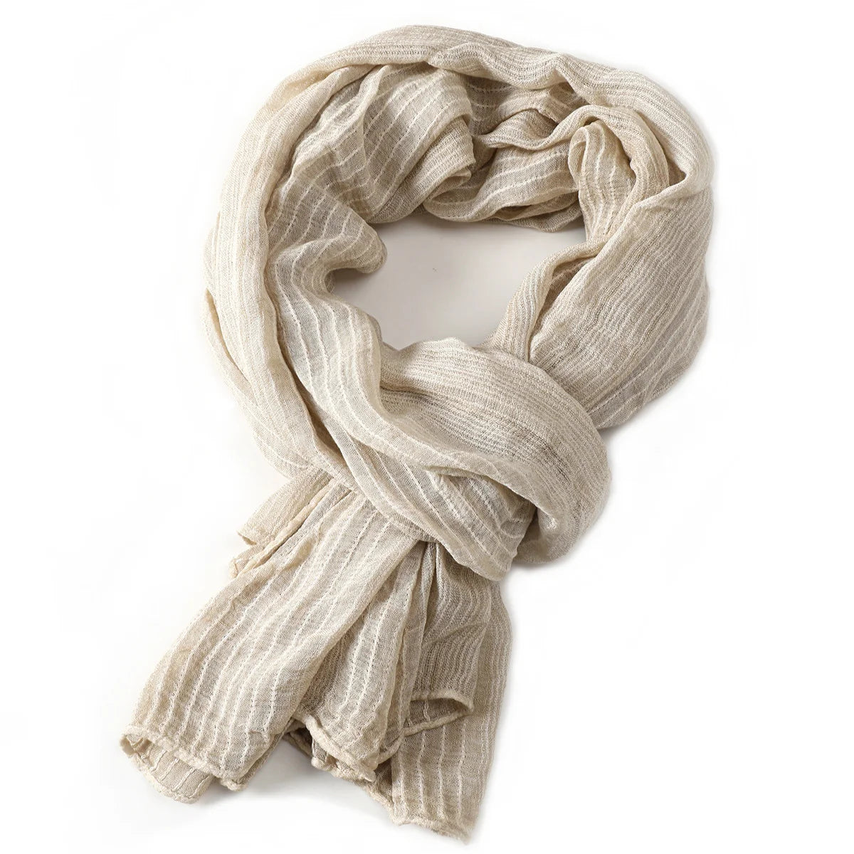 Men's Cotton Linen Solid Shawl Scarf