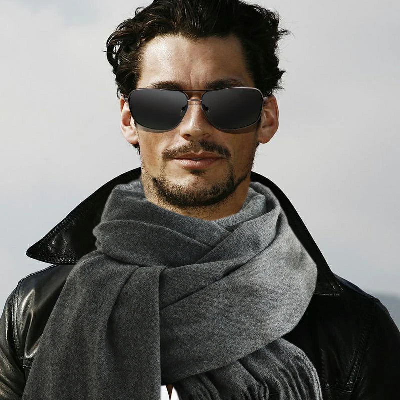 Men's Soft Winter Scarf | Warm Tassel Wrap & Shawl