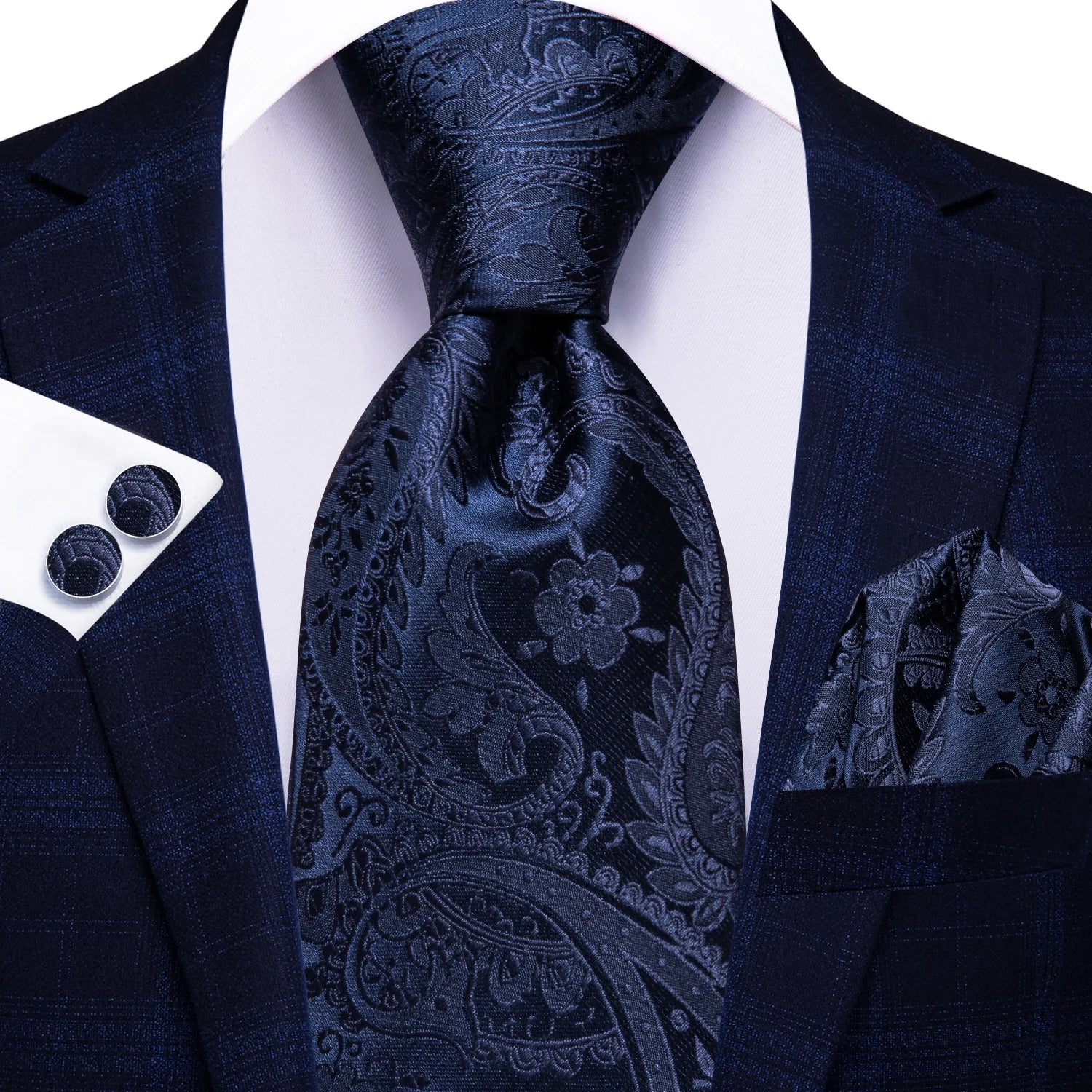Hi-Tie Men's Silk Paisley Necktie – Italian Design | 8.5cm