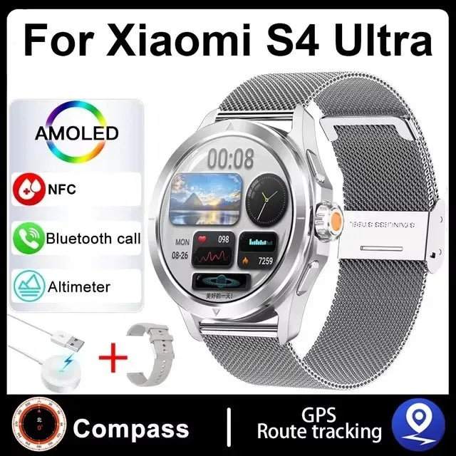 Hiwego S4 Ultra Smartwatch | 1.53" AMOLED, NFC, GPS, Compass & IP68