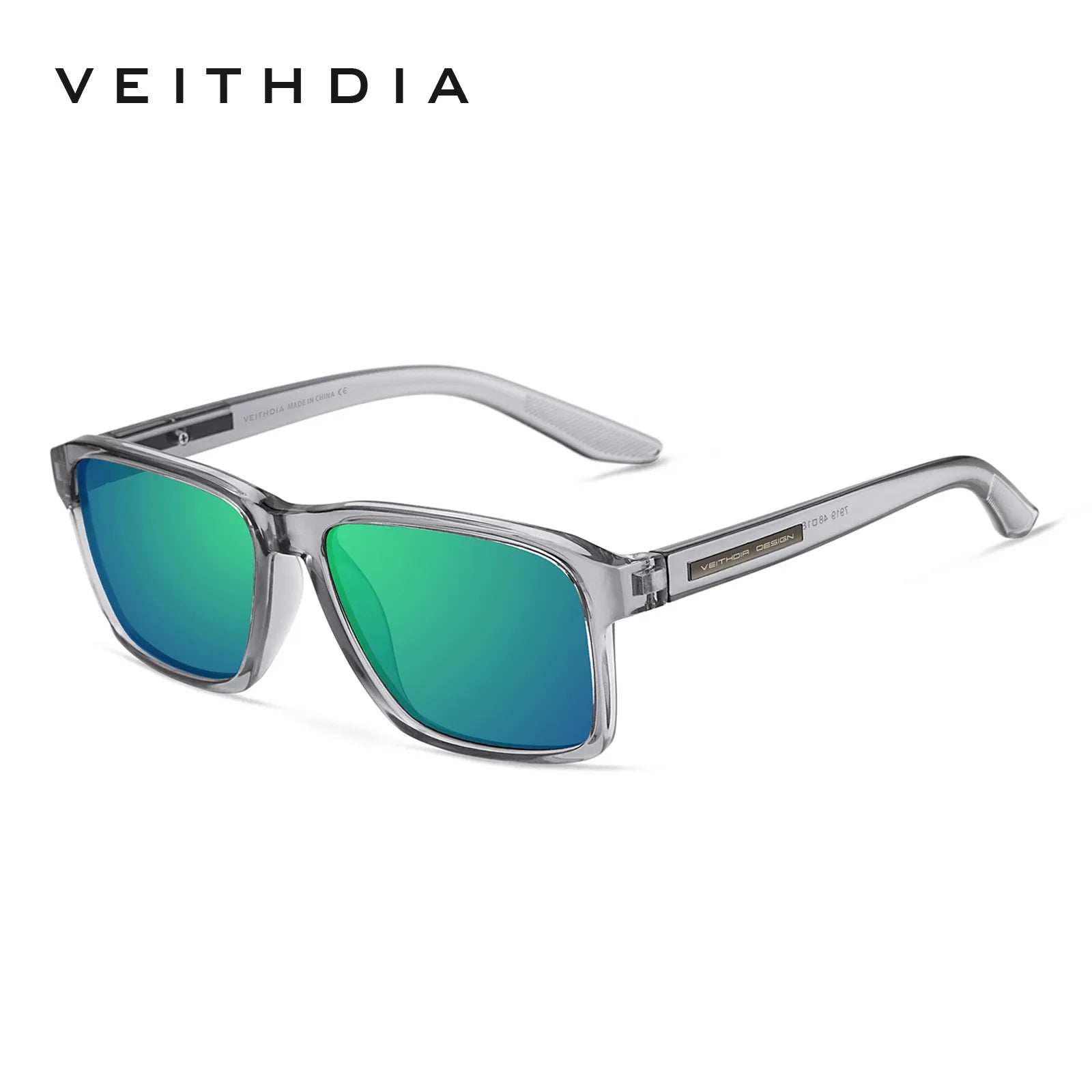 VEITHDIA Polarized Sunglasses | Square TR-90 Frame | UV400
