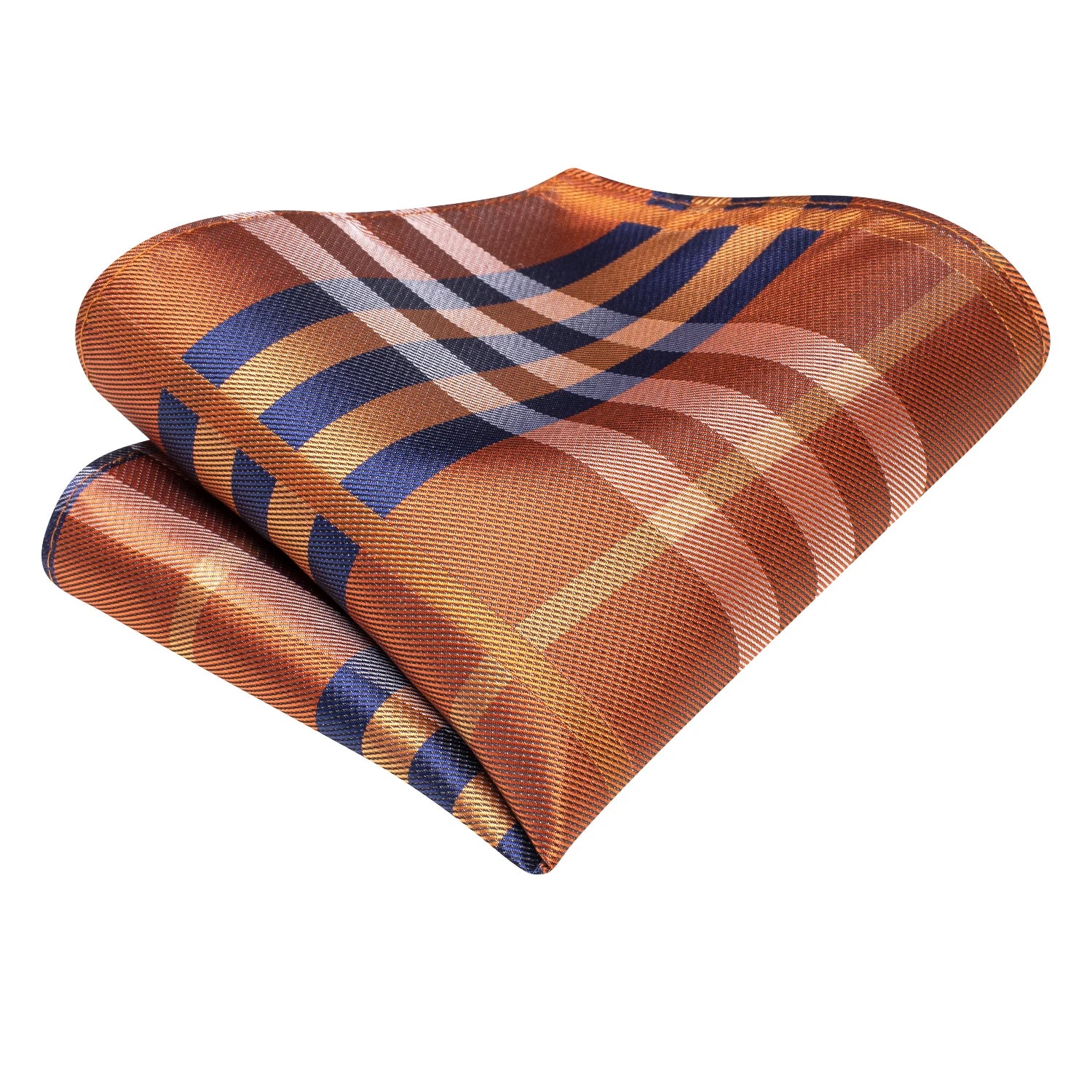 Hi-Tie Men's Striped Silk Necktie Set – Tie, Pocket Square & Cufflinks | Extra Long 170cm