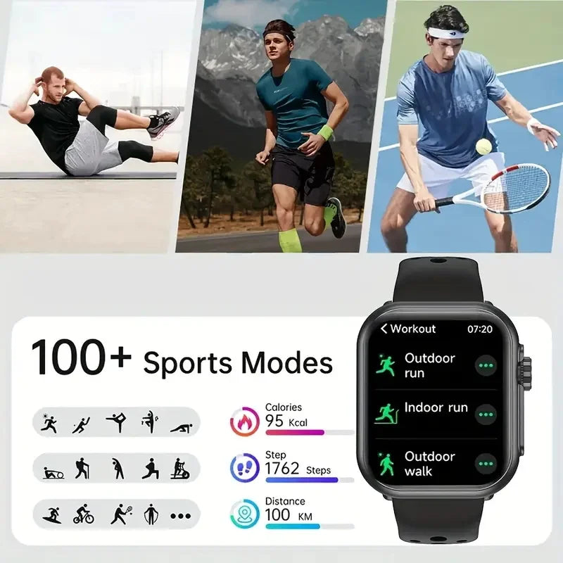 BOXUXING 1.85" AMOLED Smartwatch | 1000mAh, IP68, Bluetooth Calling & GPS