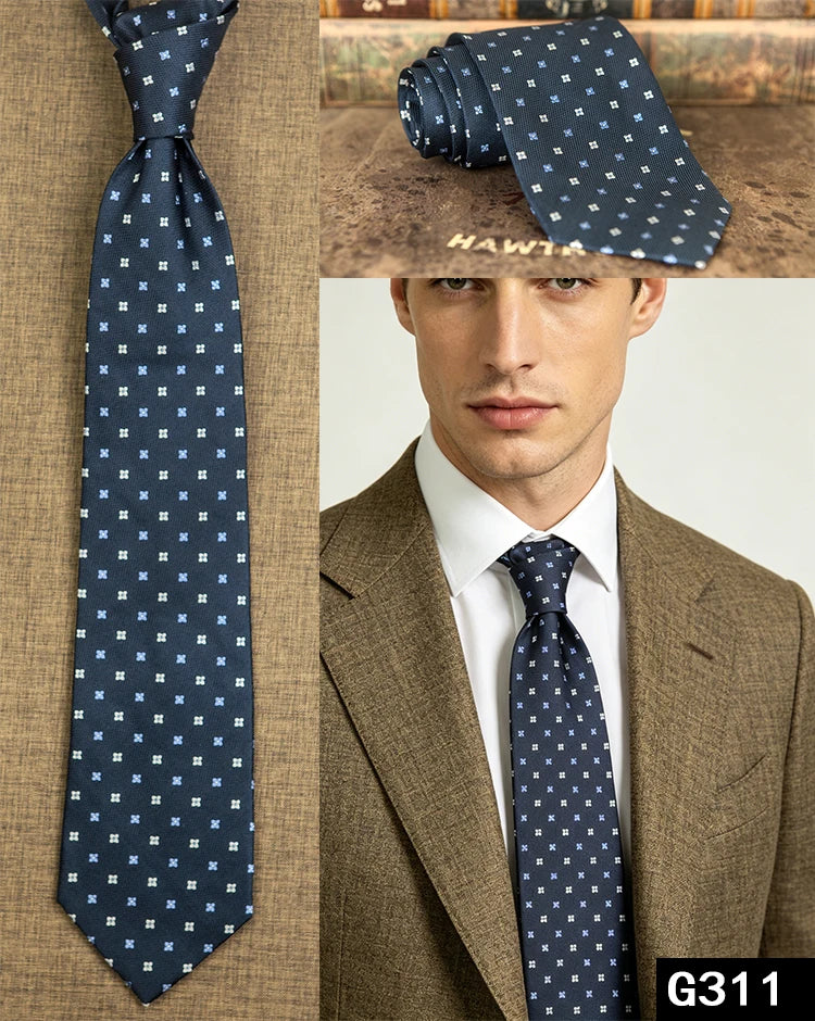 100% Silk Men's Necktie – Multi-Pattern Collection