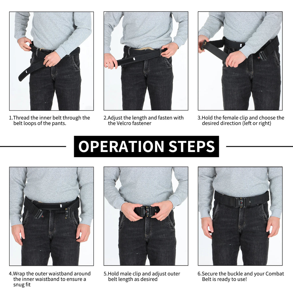 2-Inch Tactical MOLLE Belt – Quick Release Metal Buckle
