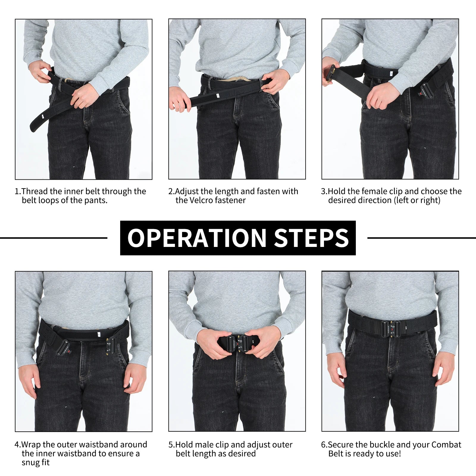 2-Inch Tactical MOLLE Belt – Quick Release Metal Buckle