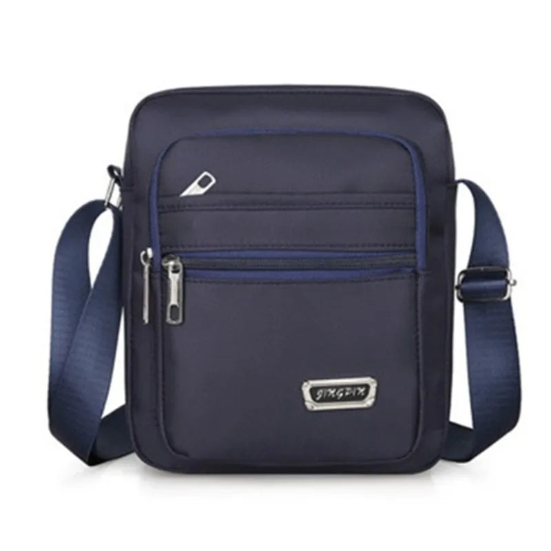 Men's Waterproof Nylon Bucket Crossbody Bag – Multi-Layer Shoulder & Business Bag