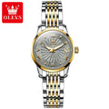 OLEVS 6630 Automatic Women's Watches Stainless Steel Waterproof Auto Date Luminous Ladies Watches Top Mechanical Watch for Women