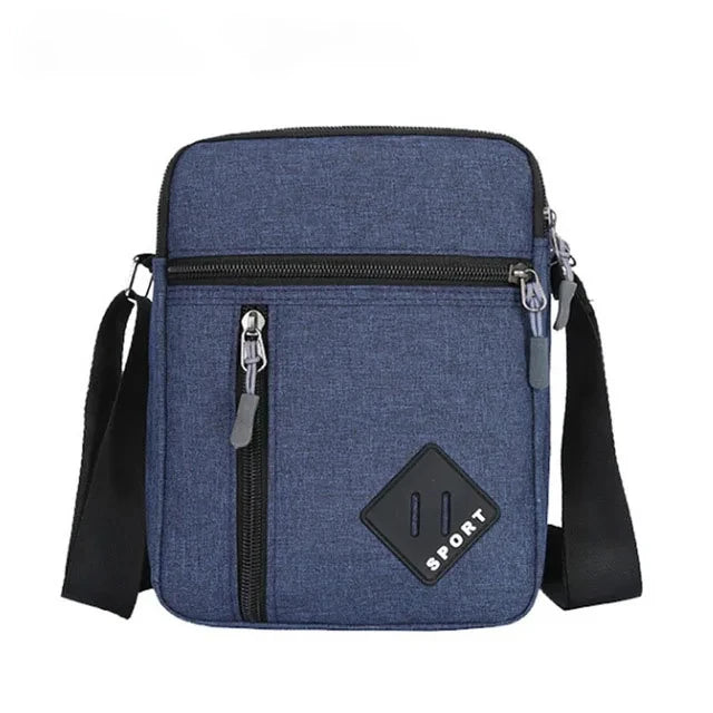 Men's Waterproof Canvas Messenger Bag – Small Crossbody Sling Pack for Work & Business