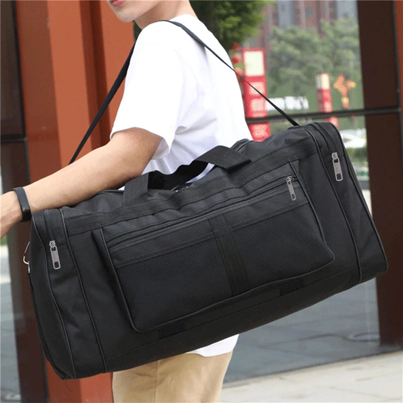 Large Nylon Weekender & Travel Duffel Bag – Gym, Overnight & Carry-On Holdall