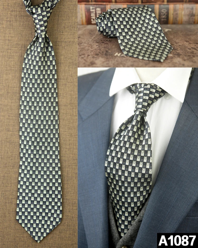100% Silk Men's Printed Necktie – Vintage & Novelty Collection